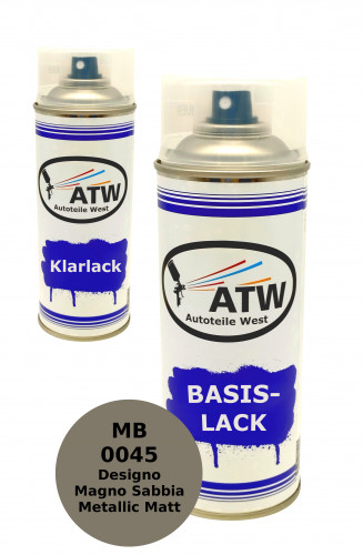 Autolack für Mercedes Benz 0045 Designo Magno Sabbia Metallic Matt +400ml Klarlack Set